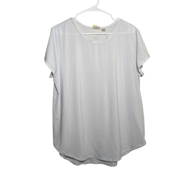 Zella T-Shirt Women's XL White Short Sleeve Athletic Lightweight Round Neck Top - Picture 1 of 9